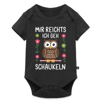 Noctambule, Hibou, Hibou, Oiseau - Body à manches courtes Premium Bébé - noir - Devant