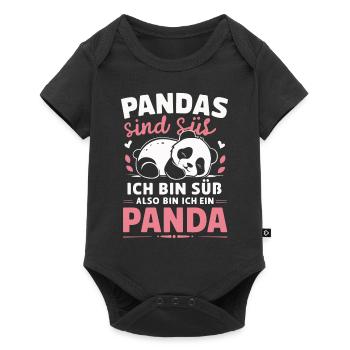 Panda Panda Ours Pandas - Body à manches courtes Premium Bébé - noir - Devant