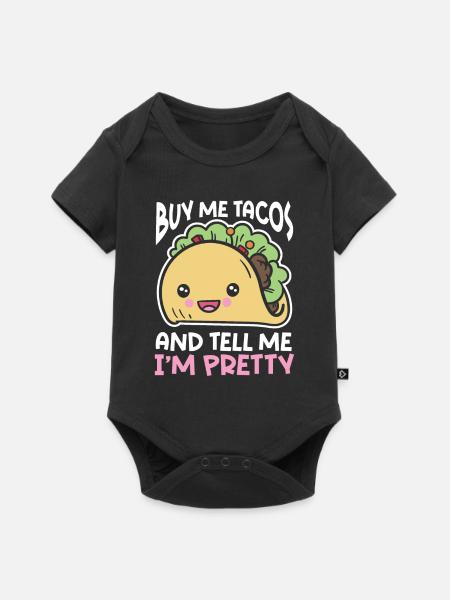 Lustiges Taco - Baby Premium Kurzarmbody - Schwarz