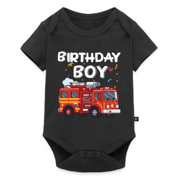 Garçon D’anniversaire Pompier Garçon D’anniversaire - Body à manches courtes Premium Bébé - noir - Devant