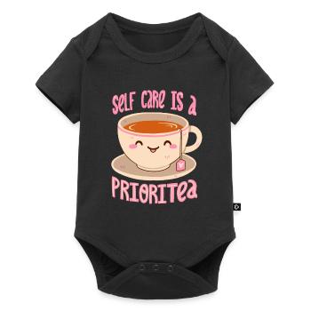 Self Care & Tea - Baby Premium short-sleeve bodysuit - black - Front
