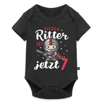 Birthday Gift 7 Years Birthday Boy - Baby Premium short-sleeve bodysuit - black - Front