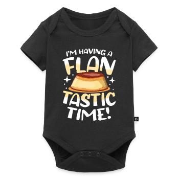 I'm Having A Flan-tastic Time - Baby Premium Kurzarmbody - Schwarz - Vorne