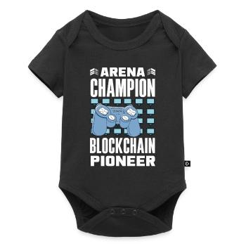 Cryptocurrency Rewards Gaming Blockchain Gamer - Baby Premium Kurzarmbody - Schwarz - Vorne