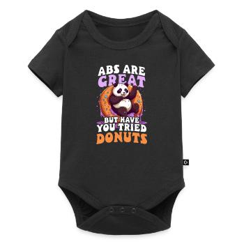 Les abdos de beignets sont d’excellents beignets essayés - Body à manches courtes Premium Bébé - noir - Devant