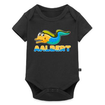 Albert Name, Aalbert outfit for name day with - Baby Premium short-sleeve bodysuit - black - Front