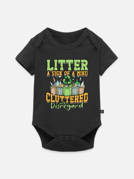 Umweltschutz Umweltschützer - Baby Premium Kurzarmbody - Schwarz