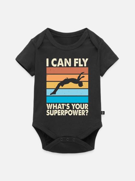 Schwimmen - Premium kortærmet baby-body  - sort