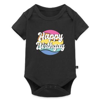 Joyeuse naissancegay LGBTQ Couleurs - Body à manches courtes Premium Bébé - noir - Devant