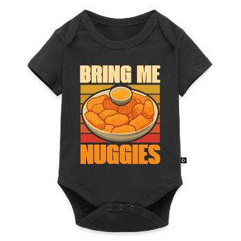 Chicken Nuggets Funny Fast Food Nugget Lover - Baby Premium short-sleeve bodysuit - black - Front