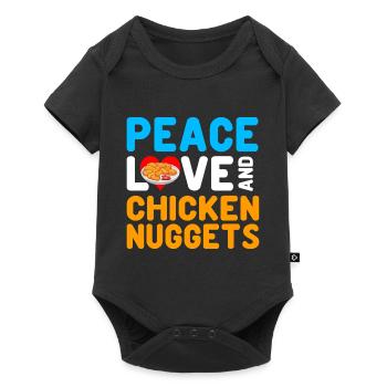 Chicken Nuggets Funny Fast Food Nugget Lover - Baby Premium short-sleeve bodysuit - black - Front