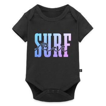 Surfer Vintage Surf Gift - Baby Premium short-sleeve bodysuit - black - Front