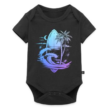 Surfer Vintage Surf Gift - Baby Premium short-sleeve bodysuit - black - Front
