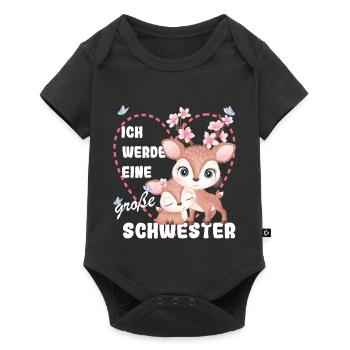 I'm going to be a big sister in 2025 - Baby Premium short-sleeve bodysuit - black - Front