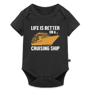 Life Is Better On A Cruising Ship Passangers - Baby Premium short-sleeve bodysuit - black - Front