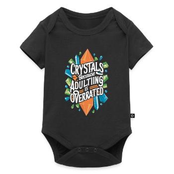 Crystal Healing Crytal Crystals and Stones - Baby Premium short-sleeve bodysuit - black - Front