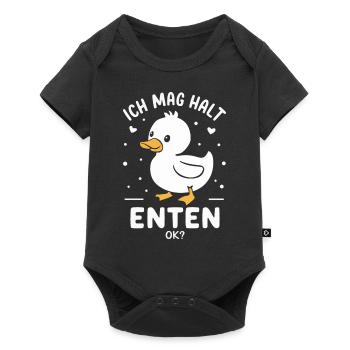 Mallard, Duck, Duck, Dark Duck, Bird - Baby Premium short-sleeve bodysuit - black - Front