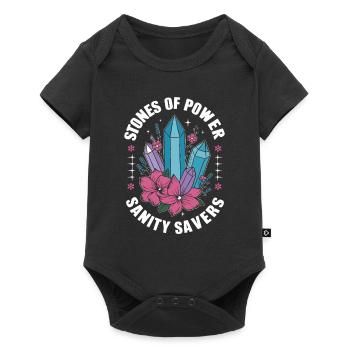 Crystal Healing Crytal Crystals and Stones - Baby Premium short-sleeve bodysuit - black - Front