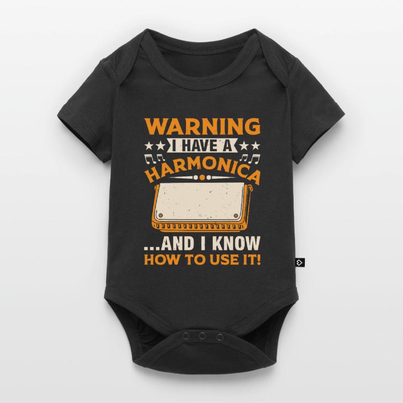 Harmonica Player Funny Harmonica Player Baby Premium Kurzarmbody