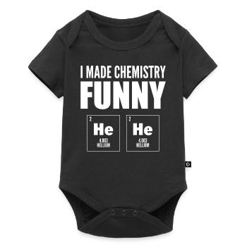 Lustige Wissenschaft Chemieprofessor - Baby Premium Kurzarmbody - Schwarz - Vorne