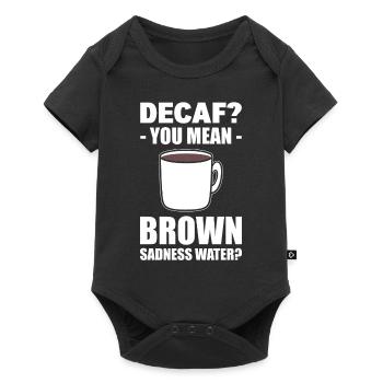 Lustiger Kaffeeliebhaber Kaffee - Baby Premium Kurzarmbody - Schwarz - Vorne