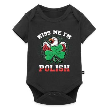 Poland Polish Kiss Me In Polish St Patricks Day - Baby Premium short-sleeve bodysuit - black - Front