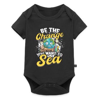 Umweltschutz Umweltschützer Recyceln - Baby Premium Kurzarmbody - Schwarz - Vorne