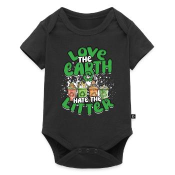 Environmental Protection Environmentalists Recycle - Baby Premium short-sleeve bodysuit - black - Front