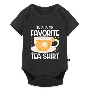 Tea Drinker Tea - Baby Premium short-sleeve bodysuit - black - Front