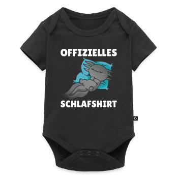 Chemise de nuit officielle Axolotl Cute Animals Relax - Body à manches courtes Premium Bébé - noir - Devant