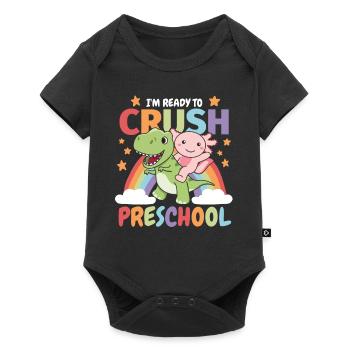 Je suis prêt à écraser les enfants d’âge préscolaire T-Rex Axolotl - Body à manches courtes Premium Bébé - noir - Devant
