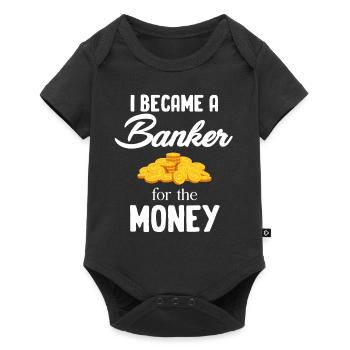 I became a banker for the money mortgage broker - Baby Premium short-sleeve bodysuit - black - Front