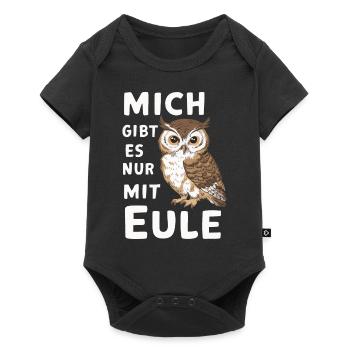 Night Owl, Owl, Owl, Bird - Baby Premium short-sleeve bodysuit - black - Front