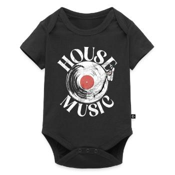 Hausmusik EDM Rave DJ Electro Deep House Lover - Baby Premium Kurzarmbody - Schwarz - Vorne