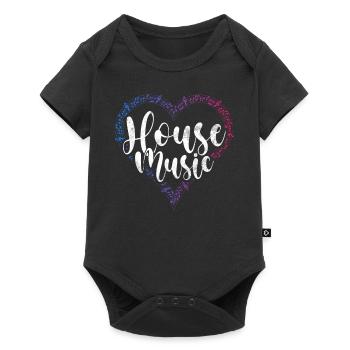 Hausmusik EDM Rave DJ Electro Deep House Lover - Baby Premium Kurzarmbody - Schwarz - Vorne