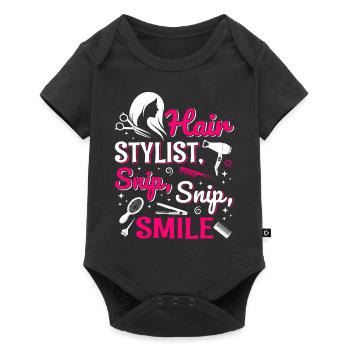 Coiffeur Coiffeur Coiffeur Coiffeur - Body à manches courtes Premium Bébé - noir - Devant