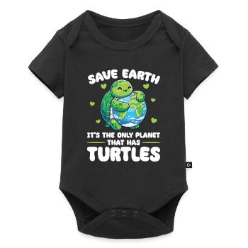 Is the only planet with turtles Earth Day - Baby Premium short-sleeve bodysuit - black - Front