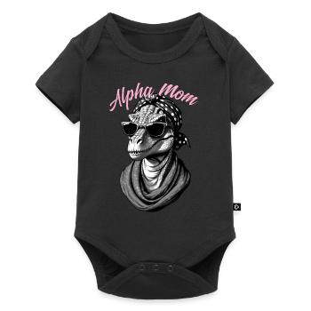 Alpha Maman Drôle Dinosaure Maman Cool Dino - Body à manches courtes Premium Bébé - noir - Devant