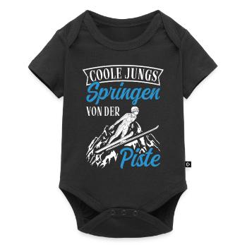 Cool Guys Jumping Off The Slopes Ski Holiday Skisp - Baby Premium short-sleeve bodysuit - black - Front