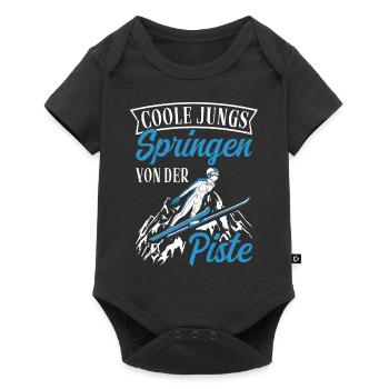 Cool Guys Jumping Off The Slopes Ski Holiday Skisp - Baby Premium short-sleeve bodysuit - black - Front