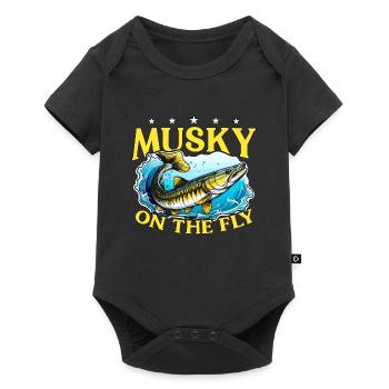 Musky Fishing Musky On The Fly Predatory Fish - Baby Premium short-sleeve bodysuit - black - Front