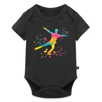 Eiskunstläufer Schlittschuhlaufen Eiskunstlauf - Baby Premium short-sleeve bodysuit - black - Front