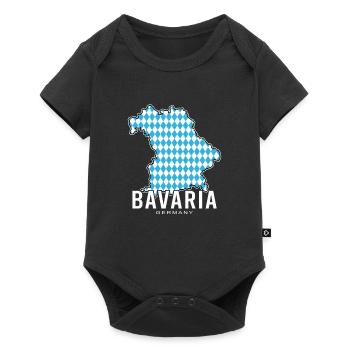 Bavière, Allemagne, Contour Flag1 - Body à manches courtes Premium Bébé - noir - Devant