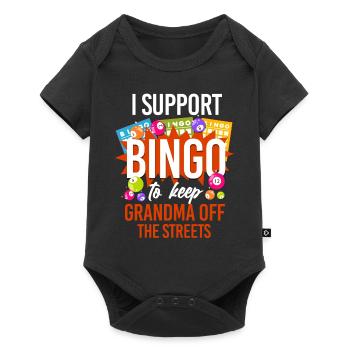 Bingo Player I Support Bingo To - Baby Premium short-sleeve bodysuit - black - Front