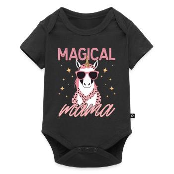 Magique Maman Licorne Maman Amour Élégant - Body à manches courtes Premium Bébé - noir - Devant