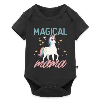 Magical Mom Unicorn Mom Funny Design - Baby Premium short-sleeve bodysuit - black - Front