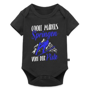 Saut à ski Vol à ski Vacances de ski Sports d’hiver Skifl - Body à manches courtes Premium Bébé - noir - Devant