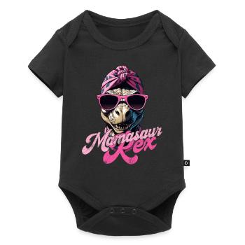 Mamasaur Rex Funny Dinosaur Mother Iconic - Baby Premium short-sleeve bodysuit - black - Front