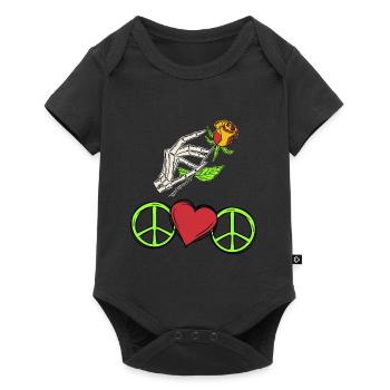 Peace Symbol of Peace - Baby Premium short-sleeve bodysuit - black - Front