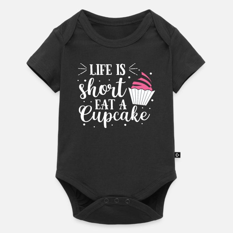 Cupcake Muffin Backen Geschenk - Baby Premium Kurzarmbody - Schwarz